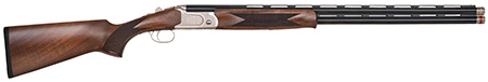 [015813754910] Mossberg 75491 Gold Reserve  12 Gauge Break Open 3" 2rd 30" Blue Polished Vent Rib Barrel, Polished Silver w/Gold Inlay Receiver, Fixed Satin Black Walnut Stock, 5 Ext Sport Set Chokes