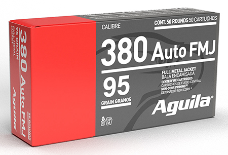 [640420003412] Aguila 1E802380   380ACP 95gr Full Metal Jacket 50 Per Box/10 Case