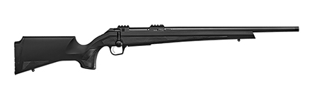 [806703074214] CZ-USA 07421 600+ Alpha 223 Rem 5+1 24"  Black Nitride Threaded Barrel, Black Nitride Aluminum Receiver w/Weaver Rail, Black Soft Touch Fixed Polymer Stock