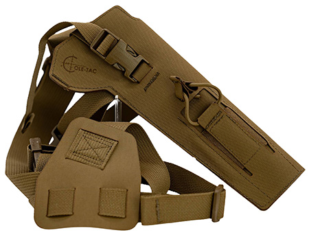 [709750015530] Cole-tac VW202 Varmint Wrangler Pistol Holder Chest Coyote Brown Left Hand