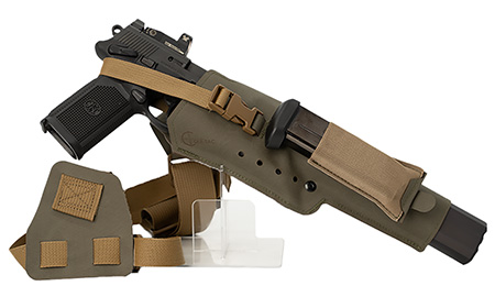 [709750015967] Cole-tac VWX105 Varmint Wrangler XL Pistol Holder Chest Ranger Green Right Hand