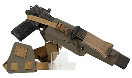 [709750015974] Cole-tac VWX106 Varmint Wrangler XL Pistol Holder Chest Ranger Green Left Hand