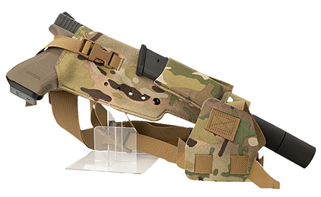 [709750015981] Cole-tac VWX107 Varmint Wrangler XL Pistol Holder Chest Multi-Cam Right Hand