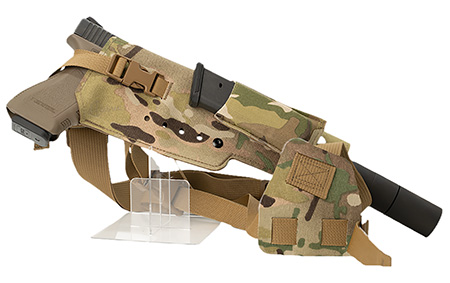 [709750015998] Cole-tac VWX108 Varmint Wrangler XL Pistol Holder Chest Multi-Cam Left Hand