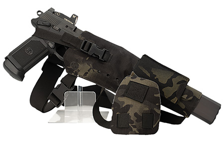 [709750016018] Cole-tac VWX110 Varmint Wrangler XL Pistol Holder Chest MultiCam Black Left Hand