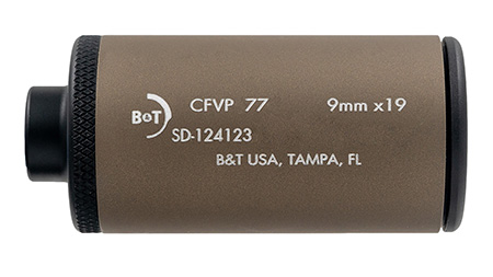 [840225722543] B & T Firearms SD-124123-US-JET-FDE DT Jet Mini Wipe Suppressor 9mm Coyote Tan 13.5x1 LH