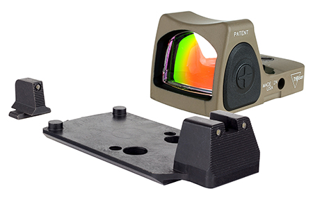 [719307622746] Trijicon 700816 RMR Dual Defense Cerakote Black/FDE 1x 3.25 MOA Red Dot Reticle Fits Sig Sauer M17/18
