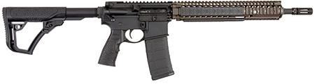 [815604016605] Daniel Defense 0208806027055 DDM4 M4A1 *CA Compliant 5.56x45mm NATO 14" 10+1 Black Hard Coat Anodized 6 Position w/SoftTouch Overmolding Stock with Flat Dark Earth Handguard