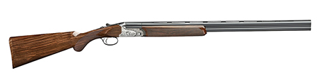 [853418412718] Rizzini USA 2203-2028 Aurum EVO 20 Gauge Break Open 3" 2rd 28" Black Over/Under Vent Rib Barrel, Coin Anodized Receiver Engraved w/Game Scene, Fixed Turkish Walnut Stock w/Prince of Whales Grip
