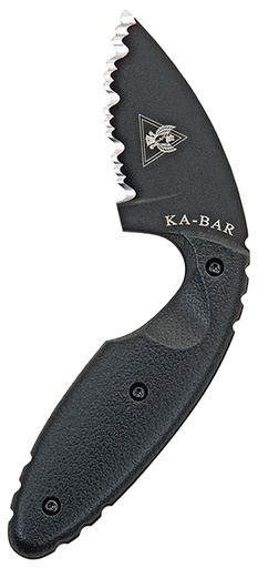 [617717214813] Ka-Bar 1481 TDI Law Enforcement 2.31" Fixed Drop Point Serrated Black AUS-8A SS Blade, Black Zytel Handle, Includes Belt Clip