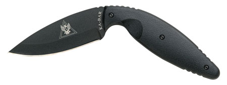 [617717214820] Ka-Bar 1482 TDI Law Enforcement Large 3.69" Fixed Drop Point Plain Black AUS-8A SS Blade, Black Zytel Handle, Includes Belt Clip/Sheath