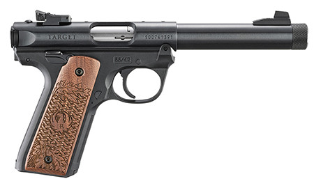 [736676401925] Ruger 40192 Mark IV 22/45 Collector's Series 22 LR 10+1 5.50" Blued Threaded Bull Barrel, Blued Ally Steel Receiver, Blued Polymer Frame w/Engraved American Walnut Grip