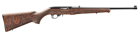 [736676312375] Ruger 31237 10/22 Sporter Collector's Series 22 LR 10+1 18.50" Satin Black Barrel, Black Drilled  &  Tapped Receiver, Engraved Altamont American Walnut Fixed Stock