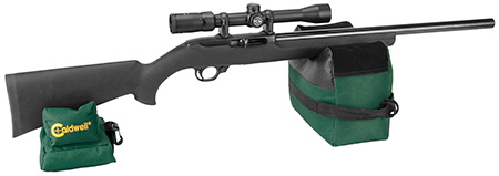 [661120488859] Caldwell 248885 DeadShot Shooter's Bag Empty Dark Green 600D Polyester Front and Rear Bag 8 lbs