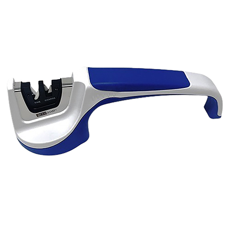 [015896000362] AccuSharp 036C Knife Sharpener Pull Through Blue/White Hand Held Diamond Tungsten Carbide Sharpener Ergonomic Handle