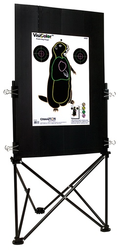 [076683408846] Champion Targets 40884 Folding Stand w/Case Black Steel 19.50" W x 28.50" H x 16" D
