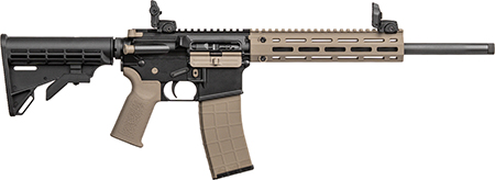 [850050173373] Tippmann Arms A101224 M4 LTE MSR 22 LR 25+1 16" Black Parkerized Threaded Barrel, Flat Dark Earth Aluminum Receiver w/Picatinny Rail, M-LOK Handguard, Black Adj CAR15 Polymer Stock, FDE Gen2 Grip, Rig