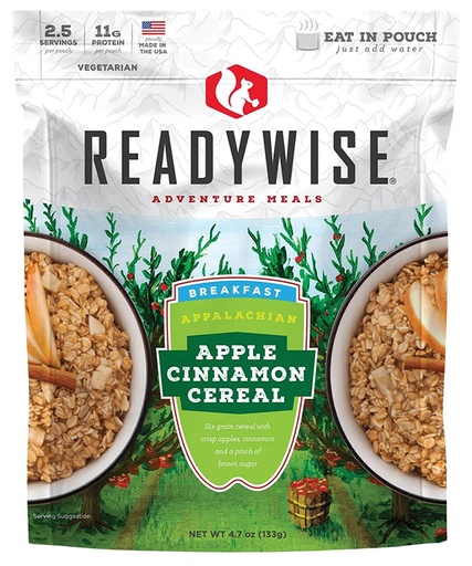 [850063052658] Wise Foods RW05802 Apple Cinnamon Cereal  2.5 Servings 6 Per Case
