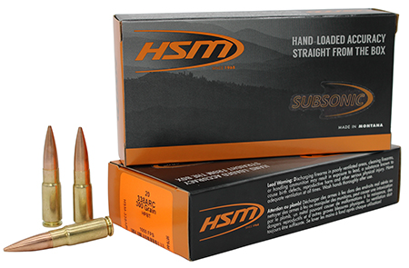 [810742029968] HSM 338ARC1N Subsonic 338ARC 300gr Hollow Point Boat Tail 20 Per Box/25 Case