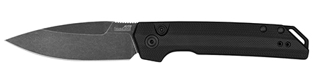 [087171071305] Kershaw 7038G10 Launch Iridium Automatic 3.45" Folding Plain Black Oxide Blackwash CPM MagnaCut Steel Blade, Black Anodized Aluminum/G10 Handle