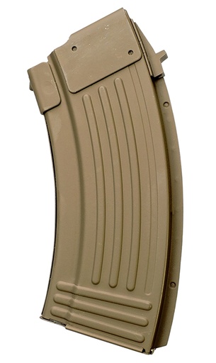 [810091157435] Global Ordnance LLC 810091157435   20rd Fully Ribbed 7.62x39mm Fits AK-47 FDE Steel