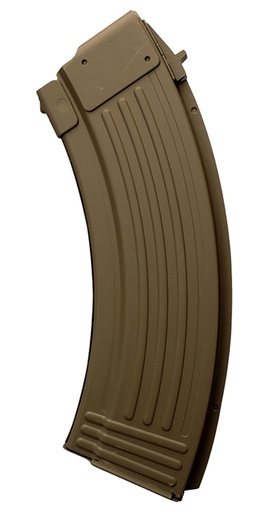 [810091157466] Global Ordnance LLC 810091157466   30rd Fully Ribbed 7.62x39mm Fits AK-47 FDE Steel