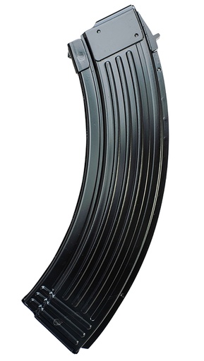 [810091157497] Global Ordnance LLC 810091157497   40rd Fully Ribbed 7.62x39mm Fits AK-47 Black Steel