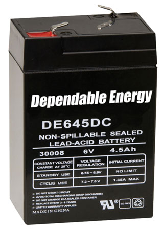 [758365223090] American Hunter DE30052 HR Rechargeable Battery  6 Volt 4.5 AMP