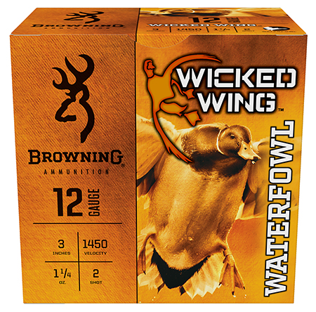 [020892024946] Browning Ammo B193421232 Wicked Wing  12Gauge 3" 1 1/4oz 2Shot 25 Per Box/10 Case