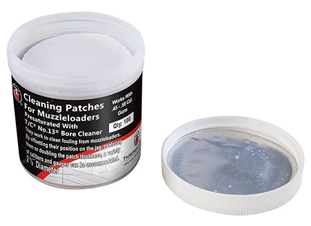 [810180301701] Thompson Center Arms, LLC 9036R Cleaning Patches  Muzzleloader 2.50" Cotton 100Ct
