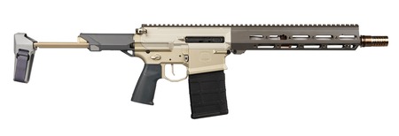 [810152961100] Q LLC BOOMBOX-86-12IN-PISTOL Boombox  8.6 Blackout 20+1 12" Bead Blasted Threaded Barrel, M-LOK Handguard, Aluminum Receiver w/Picatinny Rail, Black Pistol Brace, Black Polymer Grip