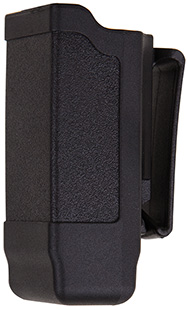 [648018014376] Blackhawk 410600PBK Single Mag Case  Matte Black Polymer Belt Clip Compatible w/ Double Stack 9mm/10mm/40/45/357