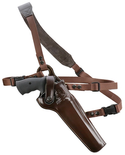 [601299501010] Galco KK172H Kodiak Chest Holster Havana Brown Leather Sholder Strap,Torso Strap Fits Taurus Raging Bull Fits S&W 460/500 8.375" Right Hand