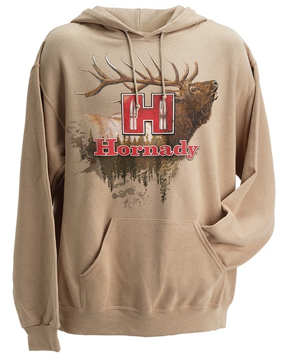 [090255730036] Hornady 99612M Elk  Medium Tan/Khaki Hoodie Poly-Cotton