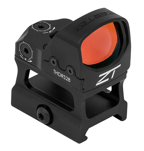 [9334046005127] Zero Tech Optics THDRS28H Thrive HD w/High Mount Black 1x28mmx20mm, 3 MOA Red Dot Reticle Picatinny Rail/RMR Footprint Mount