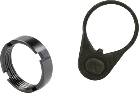 [810155161163] White Label Armory WLA-BUF-7006-01 Mil-Spec End Plate Kit Black Aluminum/Steel AR-15