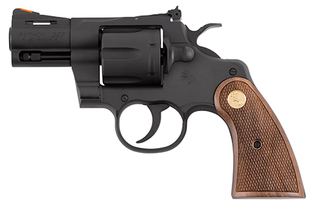 [098289003669] Colt Mfg PYTHONBM2WTS Python  357 Mag 38 Special 6 Shot 2.50" Matte Blued Carbon Steel Barrel, Cylinder  &  Frame, Exposed Hammer