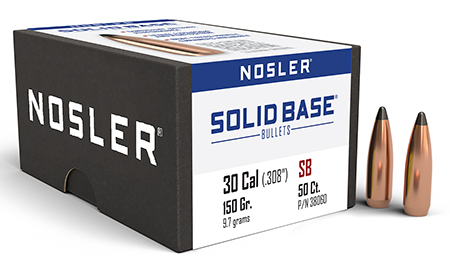 [054041380607] Nosler 38060 Solid Base  30Cal 150gr Soft Point 50CT