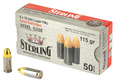 [8698779957674] Sterling 8698779957674   9mm Luger 115gr Full Metal Jacket 50 Per Box/20 Case