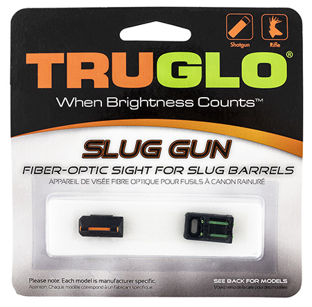 [788130040935] TruGlo TG961R Slug Gun Series  Black | Red Fiber Optic Front Sight Green Fiber Optic Rear