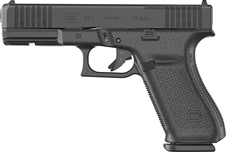 [764503068492] Glock UV2150201MOS G21 V MOS Full Size 45 ACP 10+1 4.61" Black GMB Barrel, Black nDLC Steel Optic Ready/Serrated Slide, Black Polymer Frame w/Accessory Rail, Textured Polymer Grip, Ambidextrous