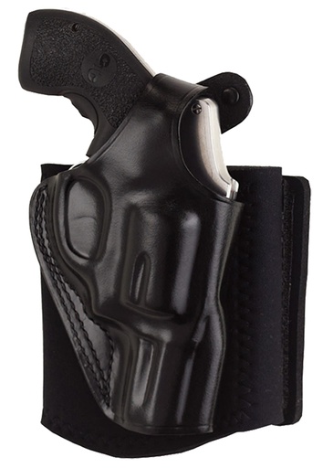 [601299034433] Galco AG600RB Ankle Glove  Fits Ankles up to 13" Black Leather Hook  &  Loop Compatible w/ Sig P365/P365 SAS/Glock 42 Right Hand