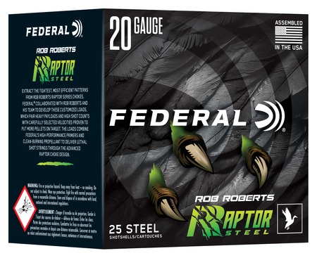 [604544709698] Federal RRS2092  Rob Roberts Raptor 20Gauge 3" 1oz 2Shot 25 Per Box/10 Case