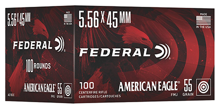 [604544705829] Federal AE193C American Eagle  5.56x45mm 55gr Full Metal Jacket 100 Per Box/5 Case