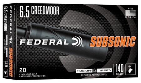 [604544708547] Federal F65CRDTFS1SUB   6.5Creedmoor 140gr Fusion Tipped 20 Per Box/10 Case