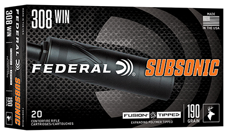 [604544708530] Federal F308TF3SUB   308Win 190gr Fusion Tipped 20 Per Box/10 Case