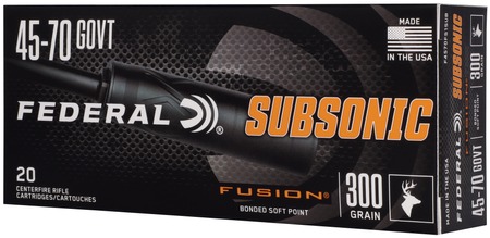 [604544708523] Federal F4570FS1SUB   45-70Gov 300gr Fusion Soft Point 20 Per Box/10 Case