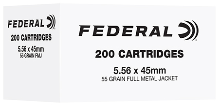 [604544706321] Federal FC556F200   5.56NATO 55gr Full Metal Jacket 200 Per Box/5 Case