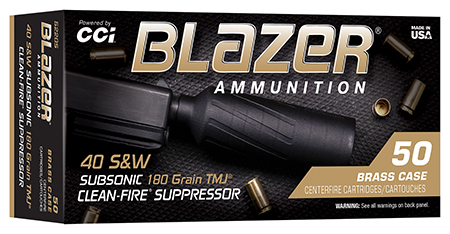 [604544706116] CCI 5220S Blazer  40S&W 180gr Total Metal Jacket 50/Box