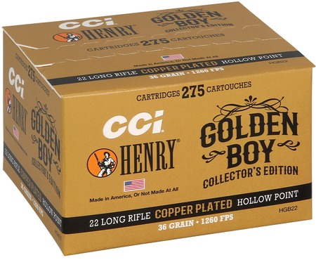 [604544709056] CCI HGB22   22LR 36gr Copper Plated Hollow Point 275 Per Box/10 Case